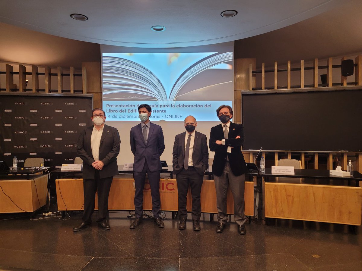 Comenzamos en breve la presentación de la guía para la elaboración del Libro del Edificio Existente. Un documento coordinado por <a href="/mitmagob/">Pol</a> en el que hemos colaborado <a href="/IETorroja/">Instituto E. Torroja</a>, <a href="/CSCAE/">CSCAE</a> y <a href="/CGATEsp/">CGATEsp</a>.

🔴Síguela en directo youtu.be/f0M-Fa3jM7Y