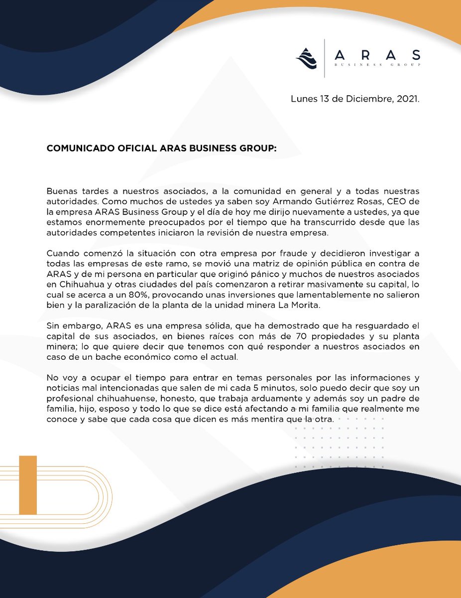 arasbgroup's tweet photo. 🚨 Comunicado Oficial ARAS 🚨 https://t.co/2rvuMXYBlU