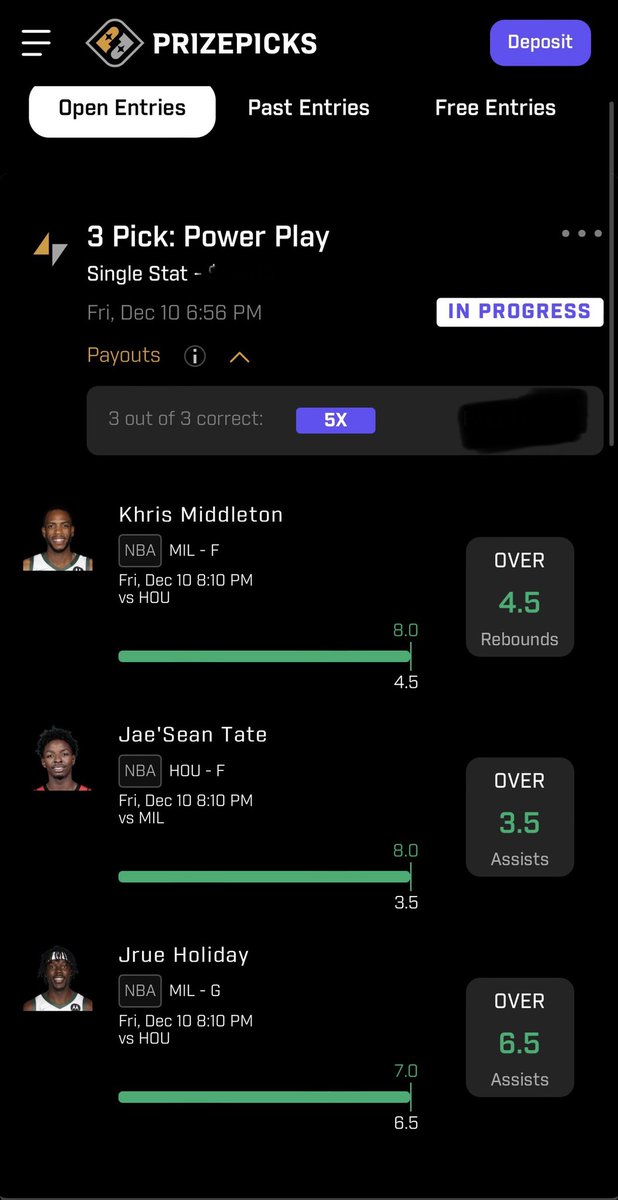 DaddyPrizePicks's tweet photo. Two of the last NBA plays our team put together. Both PowerPlays cashed. Going to be posting a new line tonight closer to game time. #PrizePicks #nba #allgreen #betting https://t.co/jscTNYihMU