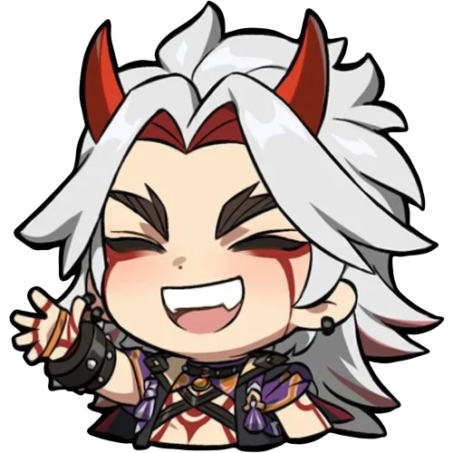 AeEntropy's tweet photo. Arataki Itto stickers cleaned from Genshin WeChat
#Itto https://t.co/EFbomq8JK5
