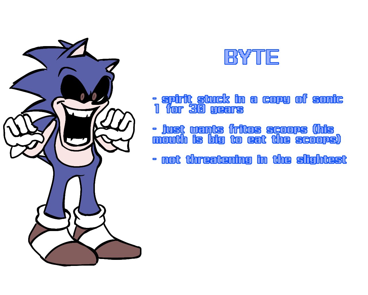 First post here, sup. Here's my silly retooling of OG Sonic.EXE called CDX.  : r/SonicEXE