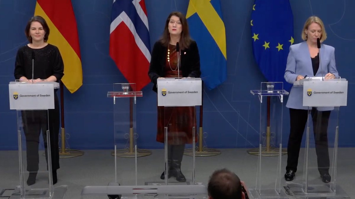 Die Außenministerinnen von Deutschland, Schweden und Norwegen: Annalena, Ann und Anniken.