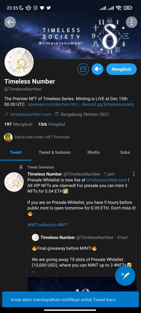 alihisap's tweet photo. @missufe @TimelessNumber Sone RT + FOLLOW 🔔
#wishmeluck https://t.co/EJBBgeZqGK