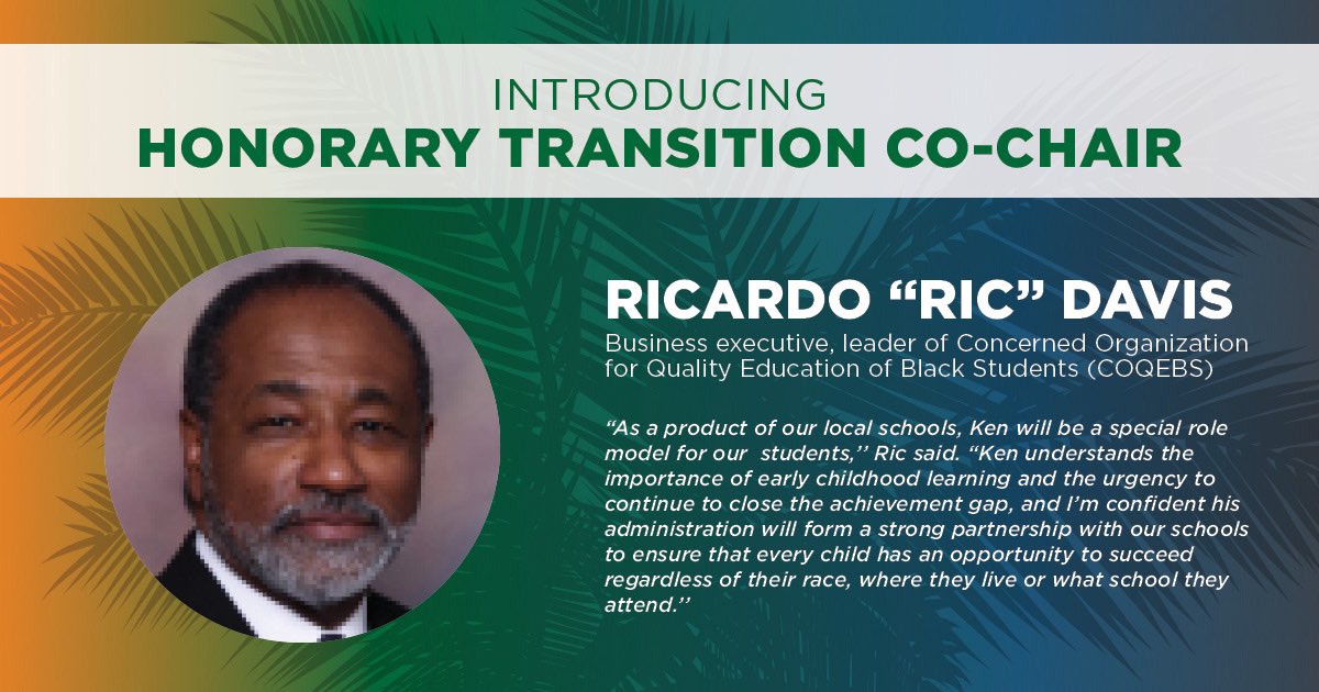 Ken Welch on X: “Our Honorary Transition Co-Chair Spotlight today 