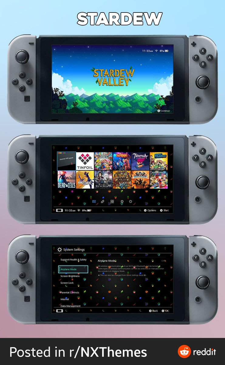 bytesizechris's tweet image. Stardew Valley Theme
bit.ly/2PGiZmT

#NintendoSwitch
#NXThemes
#SwitchHacks
#SwitchHomebrew