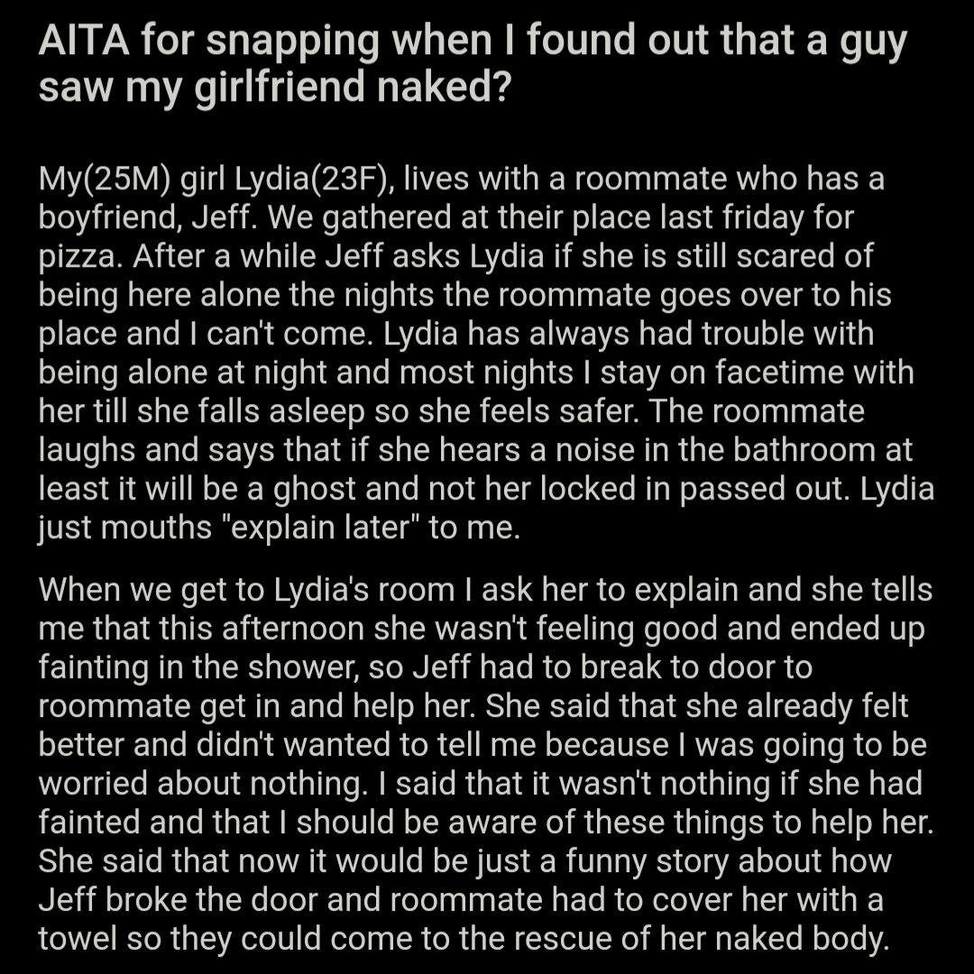 Am I the Asshole? on Twitter: "AITA for snapping when I found out that a guy saw my girlfriend