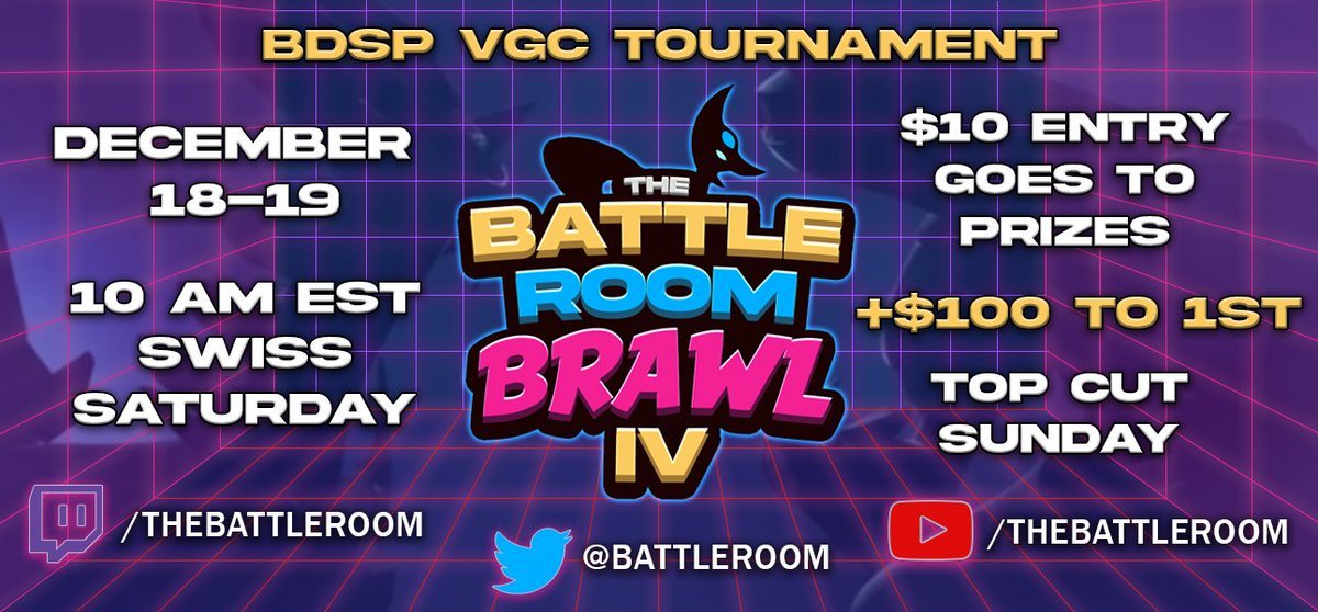 REMINDER WE HAVE OUR FOURTH BATTLE ROOM BRAWL! I will give away free entry to one person that retweets this! battlefy.com/the-battle-roo…