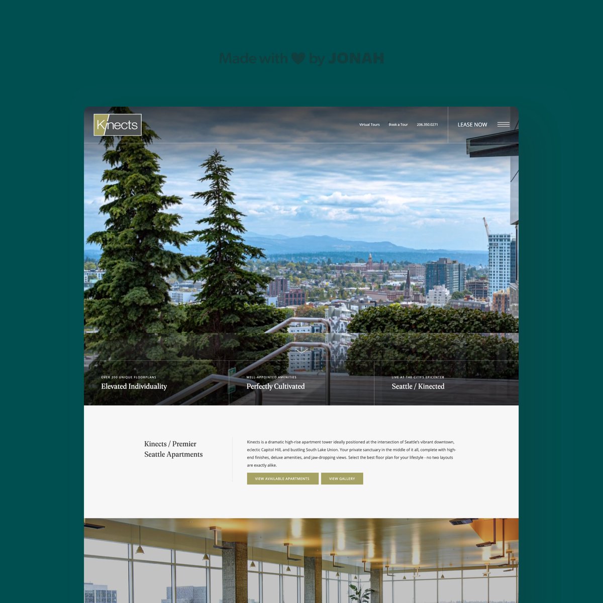 The new site for Kinects Tower is loaded with add-ons designed to connect prospects with their new homes. They're using Resident Reviews, Instagram Integration, Virtual Tour Manager, and Subpages to show off everything their community has to offer.
⁠
kinectstower.com