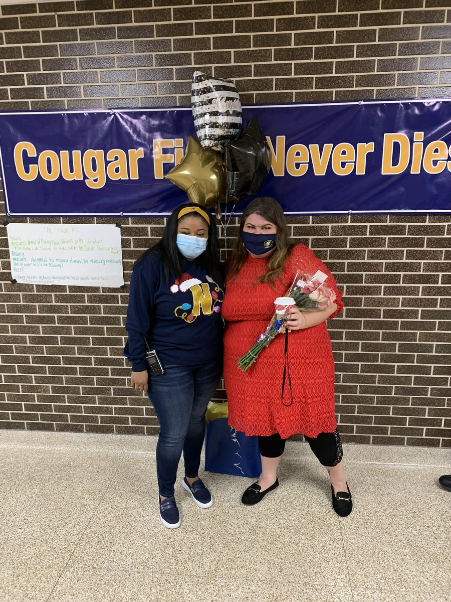 NimitzHS_AISD's tweet photo. Ms. Burns is our Teacher of the Year!! She was showered with love and congratulations by Mrs. Adams, members of the admin team and her department. Thank you for all that you do for Nimitz High School Ms. Burns! @AldineISD @drgoffney @NimitzHistory @AldineHistory https://t.co/Thajv3ER7u