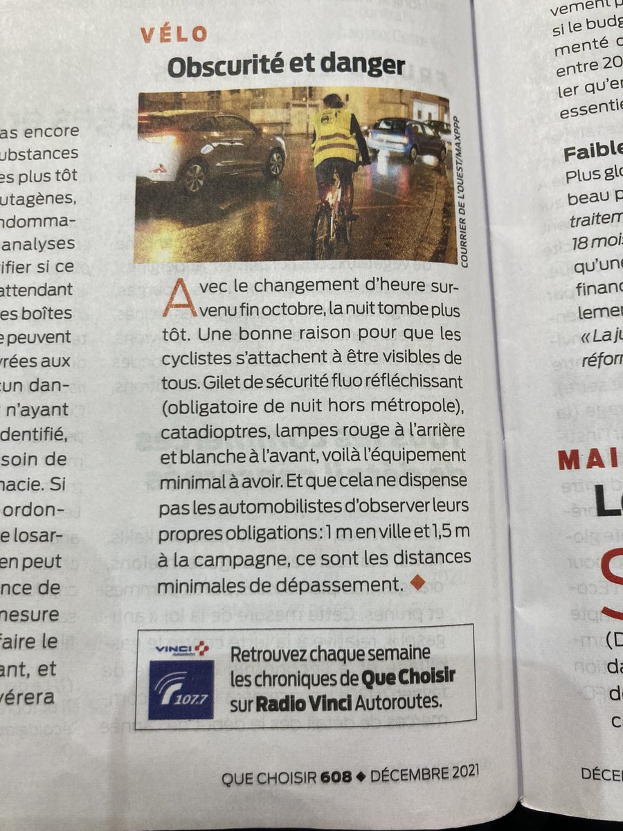 La Grenade soutient 🇺🇦 (@lagrenade75) on Twitter photo Info correcte sans victim blaming
Bravo <a href="/UFCquechoisir/">UFC-Que Choisir</a>
Cyclistes : mettez vos lumières la nuit
Blanche à l’avant, rouge à l’arrière. Info correcte sans victim blaming
Bravo <a href="/UFCquechoisir/">UFC-Que Choisir</a>
Cyclistes : mettez vos lumières la nuit
Blanche à l’avant, rouge à l’arrière.