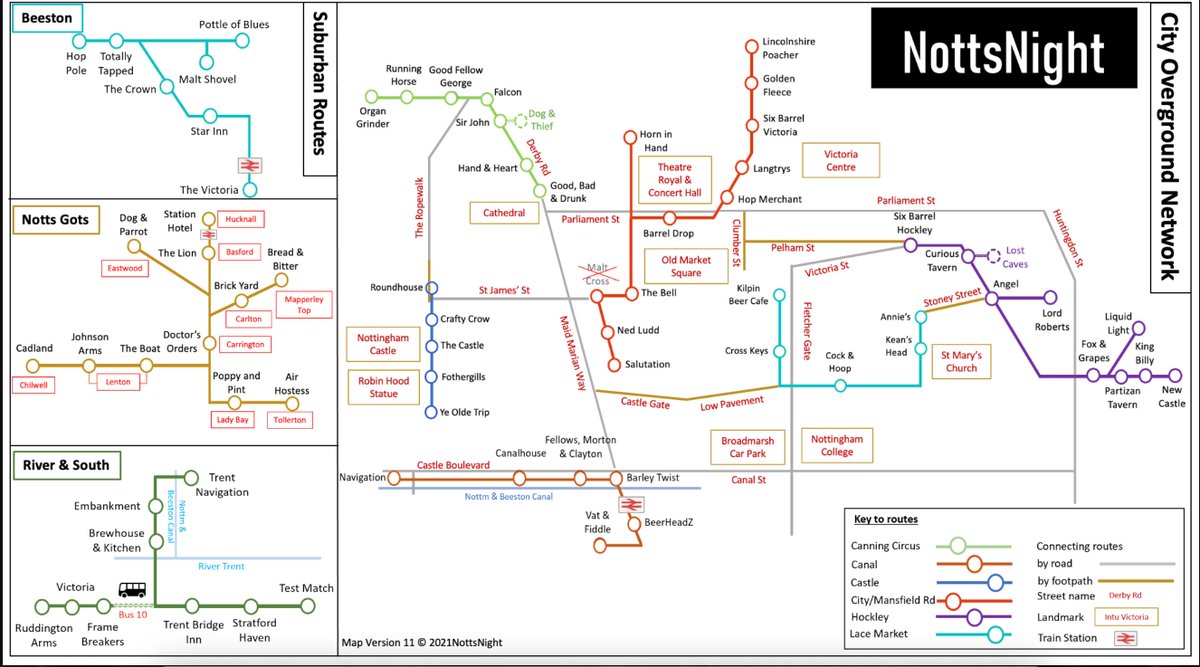 This year we launched the latest edition of the NottsNight Map - it's a real labour of love, with a number of new pubs being added and some sadly being removed

bit.ly/31WXMvo