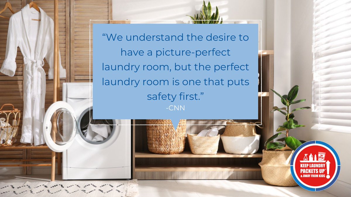 CleanInstitute's tweet photo. Ditch dangerous detergent storage trends! Check out this @CNN article to learn how to safely organize your laundry room. #PacketsUp #StoreNotDecor https://t.co/p8lpjX13ej https://t.co/int70E19uy