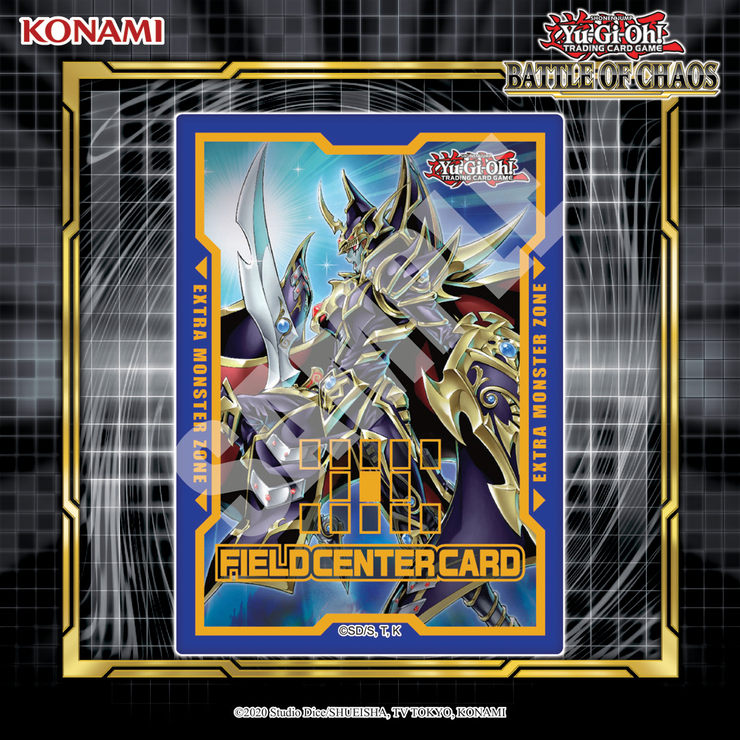 YuGiOhCardEU's tweet photo. The Battle of Chaos Premiere! Event is coming up on 5-6 February! Every Duelist who purchases a minimum of 5 packs will receive a Field Center Card with their purchase, plus be entered into a draw to win exclusive prizes, including this Game Mat! 
#YuGiOhTCG #BattleOfChaos https://t.co/Lg5IXFveLQ