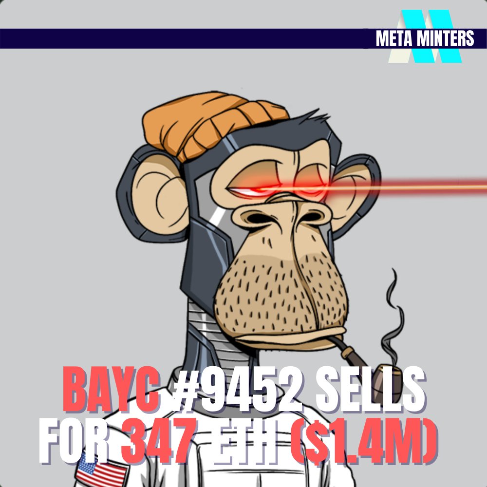 Bored Ape sells for $1.4 Million! 

-⁠
Join our Discord Community! Link In Bio ⁠
-⁠
#nfts #nft #nftart #nftartist #nftcollector #metaminters