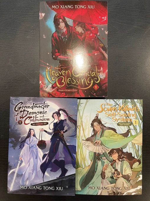 MY MXTX BOOKS CAME IN!!! Sobsob they are so cute 