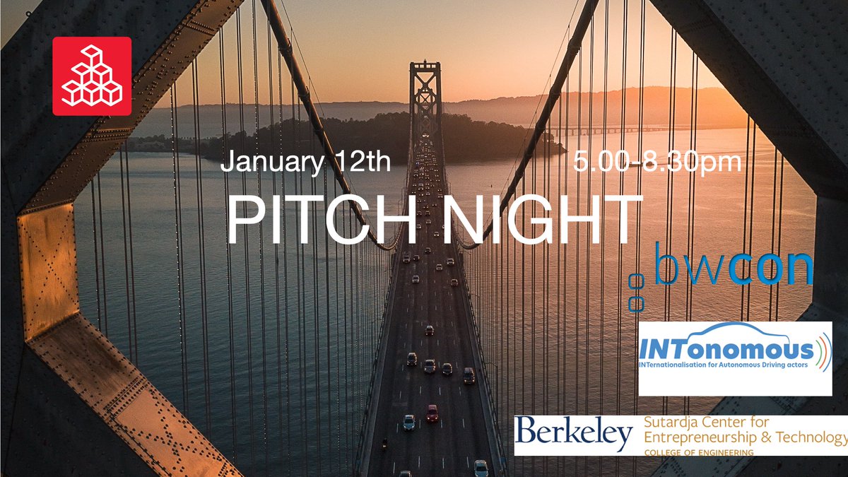 Marie Frochen (@mariefrochen) on Twitter photo Join us on 1/12 for an autonomous driving event we are organizing <a href="/SutardjaCenter/">UC Berkeley SCET</a> @ucberkeley <a href="/bwcon_info/">bwcon</a> <a href="/rampuplab/">Ramp-Up Lab</a> eventbrite.com/e/pitch-night-… Join us on 1/12 for an autonomous driving event we are organizing <a href="/SutardjaCenter/">UC Berkeley SCET</a> @ucberkeley <a href="/bwcon_info/">bwcon</a> <a href="/rampuplab/">Ramp-Up Lab</a> eventbrite.com/e/pitch-night-…