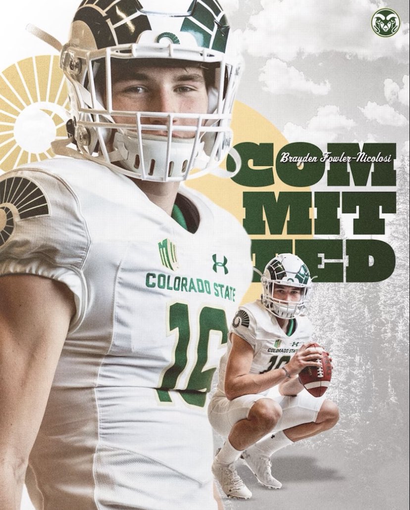 2022 3* QB Brayden FowlerNicolosi commits to Colorado State r/CFB