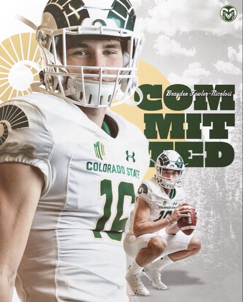 Blessed to announce I am committing to Colorado State University! @CoachMattMumme @CoachJayNorvell @CSUFootball