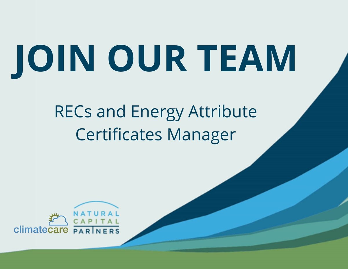We are growing. We are looking for a REC's and Global Energy Attribute Certificates Manager to join the Global Markets strand of our Portfolio Management team, to focus on green certificates globally.

See a full list of opportunities here: lnkd.in/dPuGquZ2