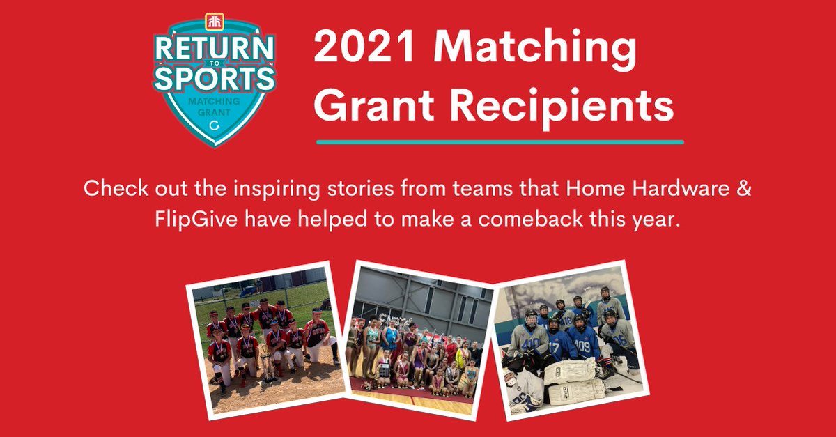 Getting our young athletes back in the game has never been so important. Together with <a href="/home_hardware/">Home Hardware | Quincaillerie Home Hardware</a>, we’ve given back $70,000 to help over 500 youth sports teams across Canada get back in the game. Learn More: flipgivegrants.com/homehardware-e…