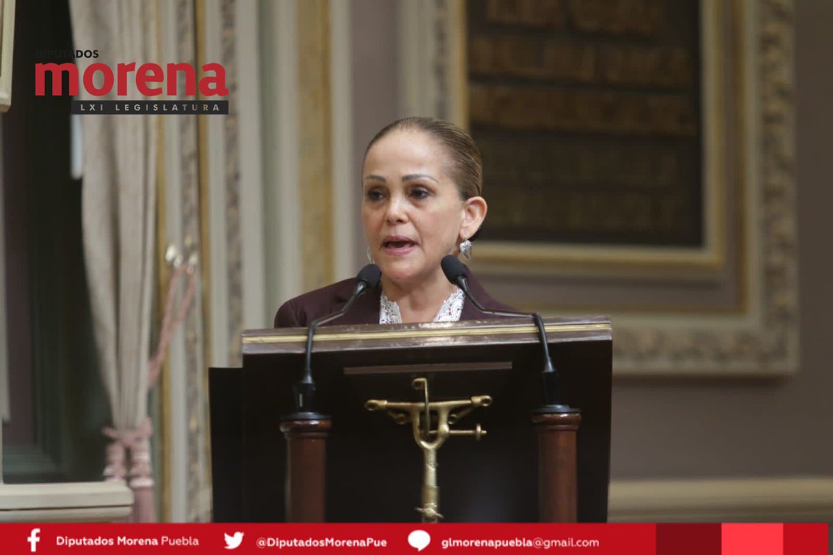 GLMorenaPuebla's tweet photo. ☑️ “Reconozco, a nombre del @GLMorenaPuebla, el compromiso y la sensibilidad con el @Gob_Puebla ha logrado el fortalecimiento de #Puebla. Hoy la LXI Legislatura del @CongresoPue recibió el #TercerInformeMiguelBarbosaHuerta, hoy nos toca ser felices”: @OlgaRomeroGC https://t.co/J9PtqD6V5r