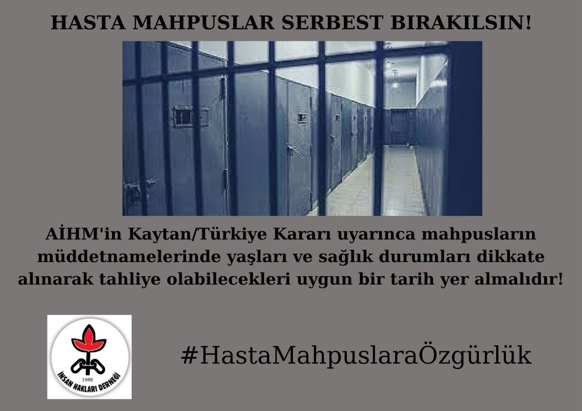 ihdamedsubesi's tweet photo. #HastaMahpuslaraÖzgürlük https://t.co/62k1YBFkun