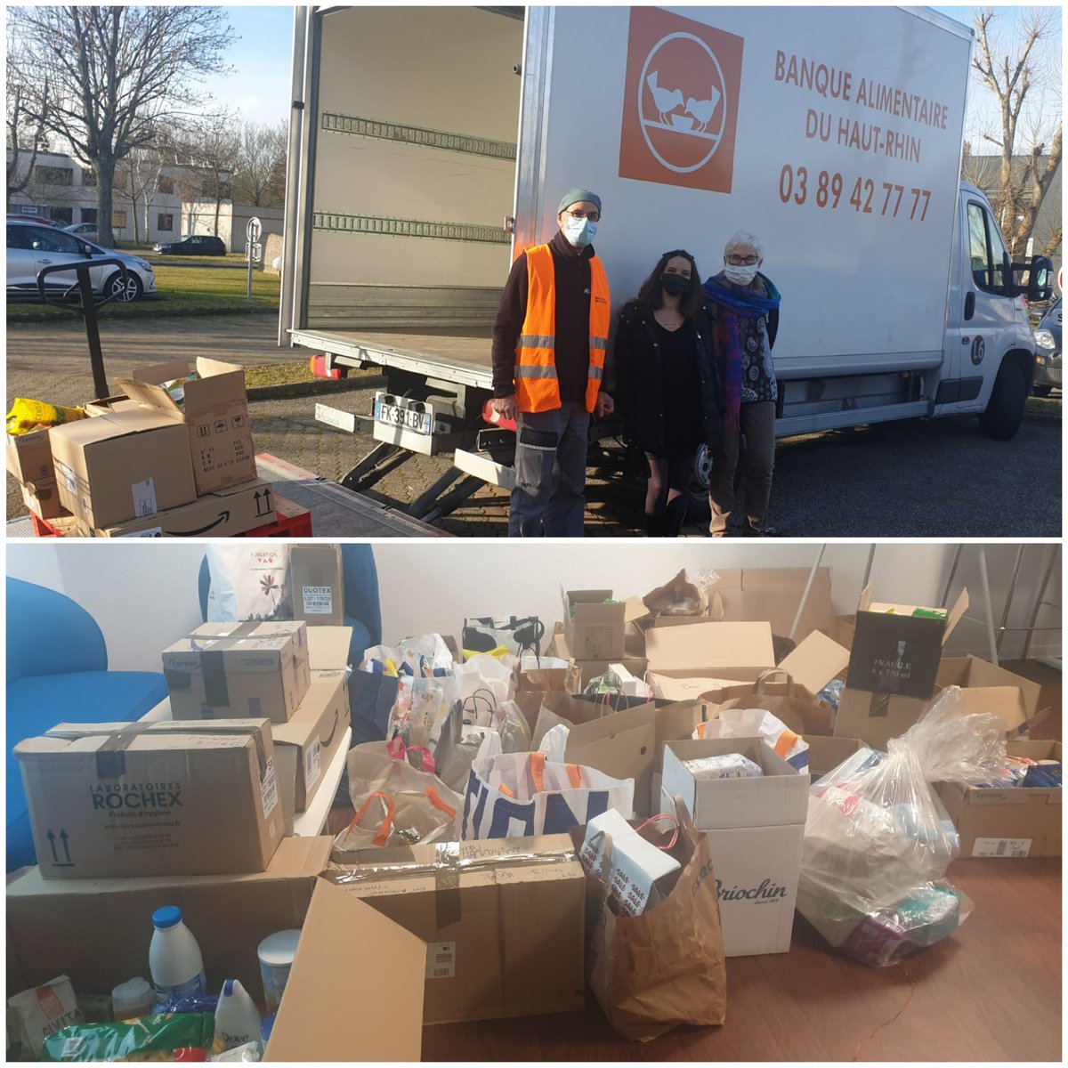 🔝💫 toutes les équipes @poleemploi_GE #HautRhin se sont fortemment mobilisées pour la banque alimentaire. Une manière d'agir différemment auprès de nos publics les plus en difficultés.💫