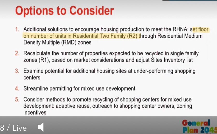 Remember the YIMBY claim that no one wants to disallow others from having single-family homes?  This proposal is from YIMBY dominated Culver City, which has a lot of its single-family homes on R-2 zoned lots. A “floor on number of units” almost surely would forbid only one unit.