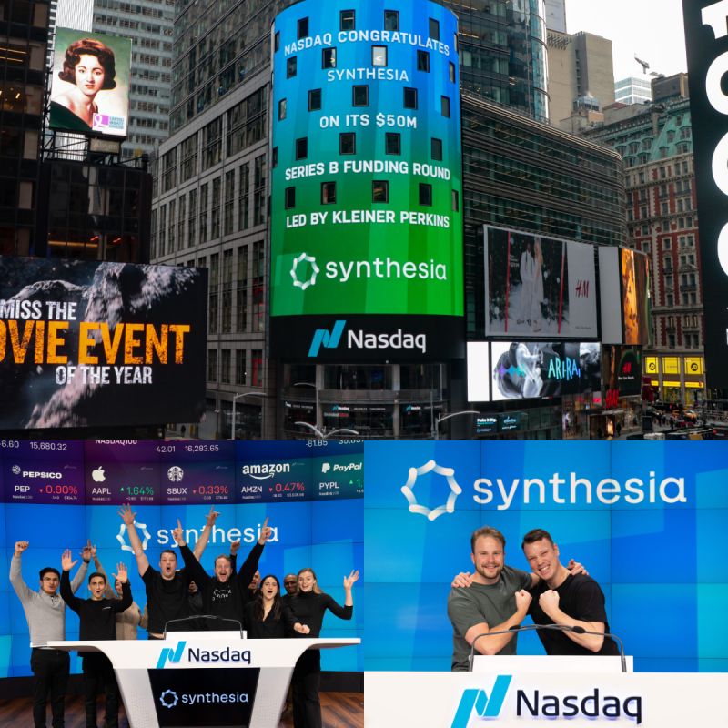 vriparbelli's tweet photo. What a day 🙏🏼 

Thanks to Nasdaq for announcing our Series B on Times Square. We'll be back for the IPO soon 😉 https://t.co/pbmKcNebp6