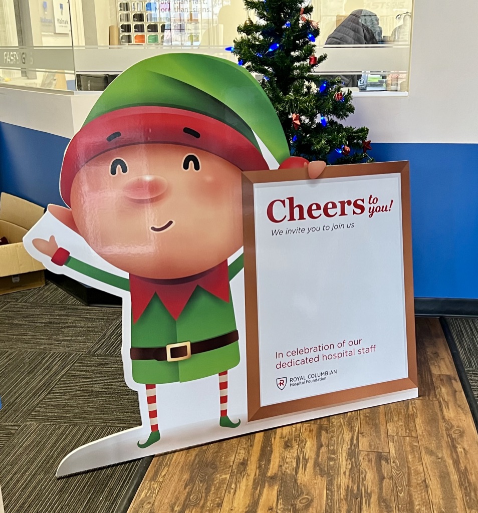 A #cute little #Christmas #elf arrived at #fastsignscoquitlam's studio. Research on the cuteness factor—“Cuteness may be one of the strongest forces that shape our behaviour – potentially making us more compassionate,” bit.ly/3pVrUzi
<a href="/RoyalColumbian/">RCH Foundation</a> <a href="/Fraserhealth/">Fraser Health</a>