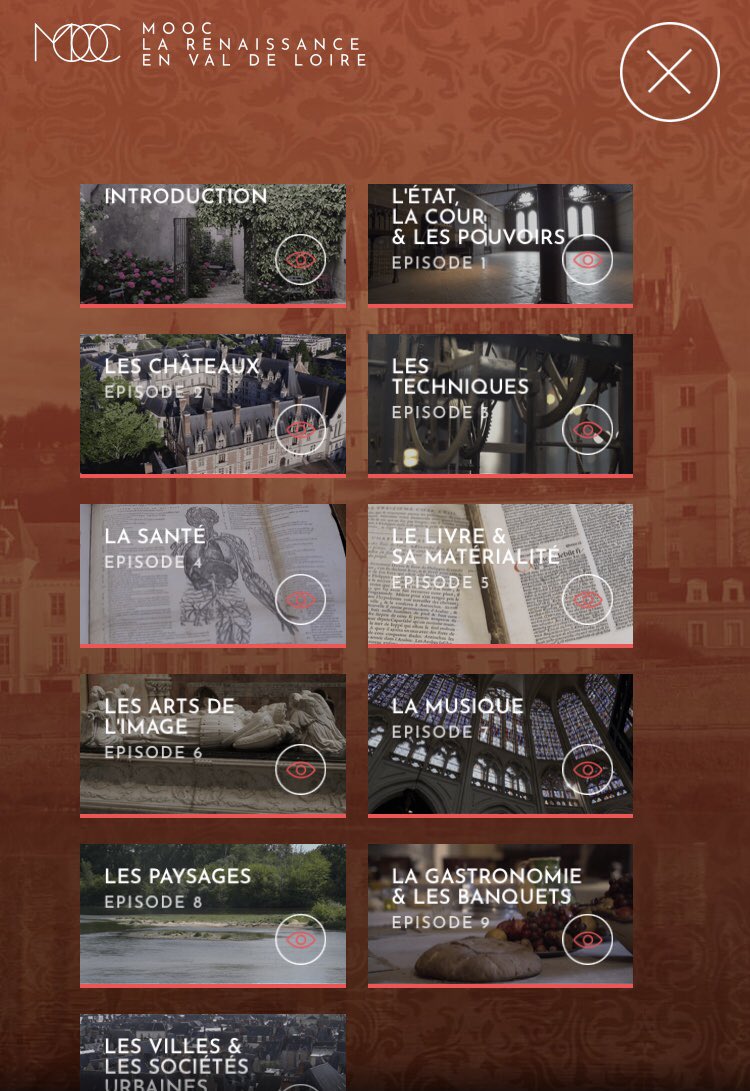 ⚜️MOOC La Renaissance en Val de Loire

Le MOOC est de retour sur le Renaissance Transmédia Lab ! 🎉Dernière nouveauté : une version sous-titrée en anglais est disponible 🇬🇧

À découvrir dès maintenant 👉 renaissance-transmedia-lab.fr/rtl4/mooc-la-r…

<a href="/RCValdeLoire/">Région Centre-Val de Loire</a> @UnivTours <a href="/CESR_Tours/">Centre d'études supérieures de la Renaissance</a> <a href="/DR08_CNRS/">CNRS Centre Limousin Poitou Charente</a>