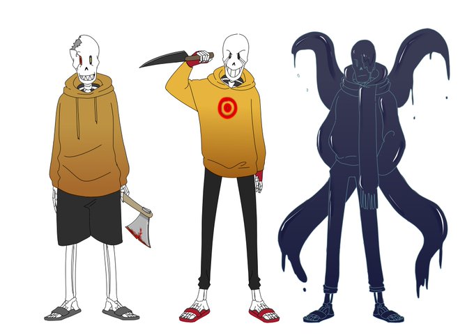 Annite on X: Here, tired of being nice, i redesigned an ugly Sans concept  : HorrorDust Sans ( i call him HD). Create original horror characters and  stories is very hard. It's