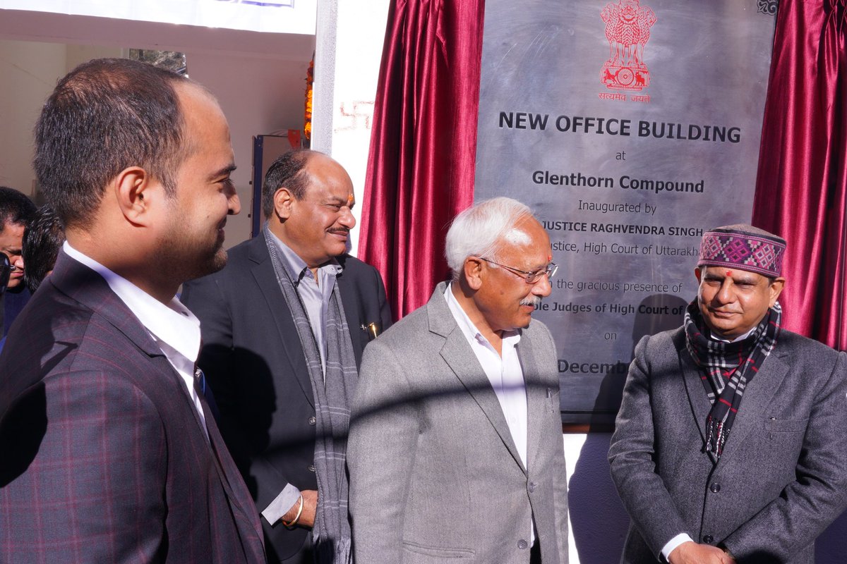 anurag_shukla's tweet image. Inauguration of Highcourt of Uttarakhand Office Building.