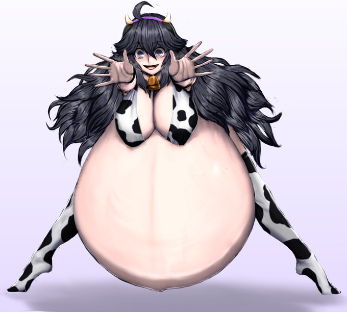 丑年最後の月なので牛柄のビキニを着せました。オカルトマニアちゃんお待たせしました。
It's the last month of the Year of the Ox, so I dressed her in a cow print bikini. Thank you for waiting, Hex Maniac! 