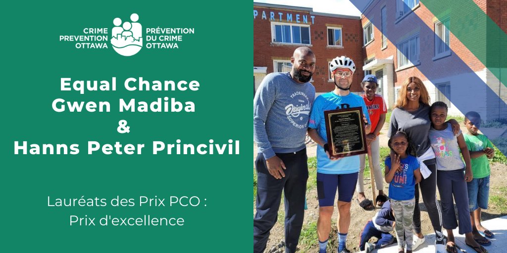 Gwen Madiba et Hanns Peter Princivil de la fondation Equal Chance travaillent sans relâche pour améliorer les conditions de vie des familles noires sans-abri à Ottawa. @gwenmadiba @hbrincivil #PrixPCO (1/3)