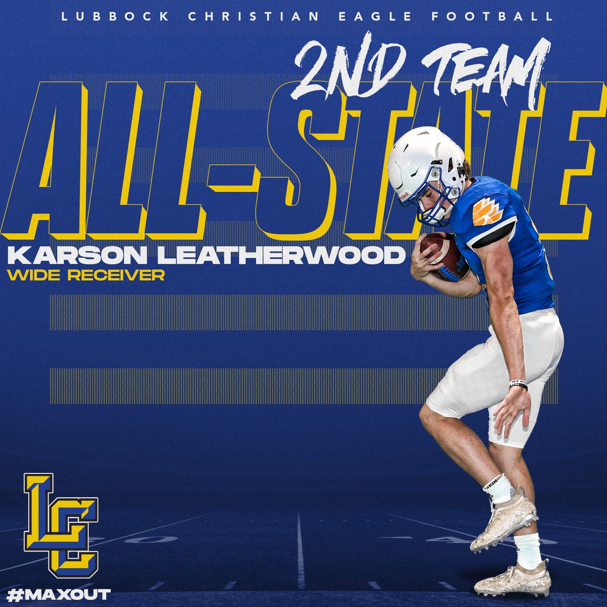 LC Football (@lceaglefootball) on Twitter photo Congratulations to <a href="/KarsonL5_/">Karson Leatherwood</a> on being named to the TAPPS Division 3 All-State Team.
#Maxout Congratulations to <a href="/KarsonL5_/">Karson Leatherwood</a> on being named to the TAPPS Division 3 All-State Team.
#Maxout