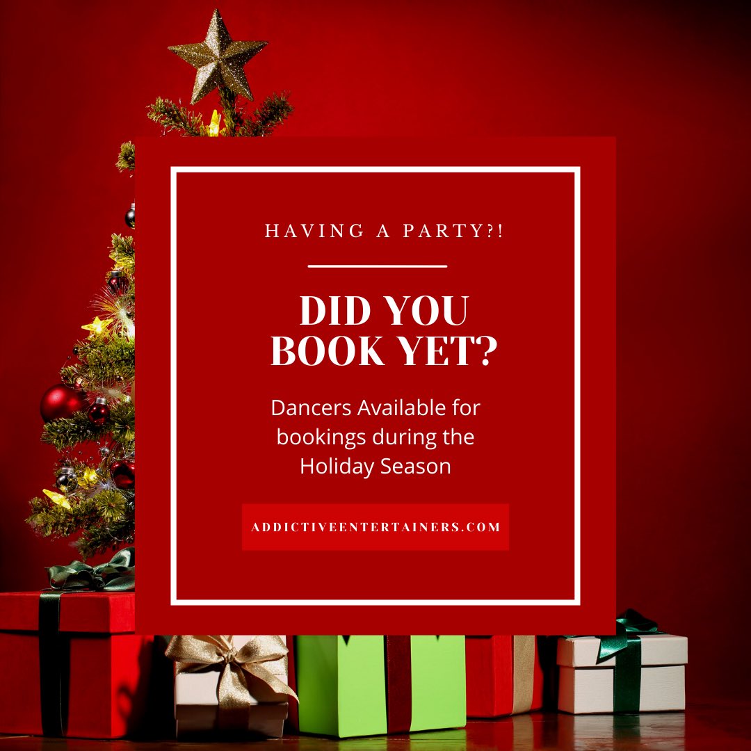 addictivestrip's tweet photo. It’s the Holiday Season!!! Have you Booked your Entertainer for your Party Yet? Book Early to Ensure Availability!!! Dancers Available Nationwide!!!!
#lasvegas #chicago #newyork #strippers #malestrippers #bachelorette #Bachelor #addictivestrippers https://t.co/iCOwI0PgX3