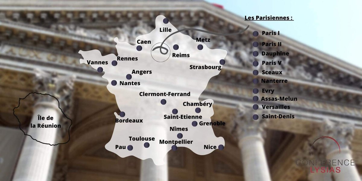 Le réseau Lysias: le bureau de la Conférence Lysias tient à mettre à l'honneur les bureaux et les énergies des antennes locales qui font du concours Lysias, le plus grand concours de plaidoirie de France !
#lysias