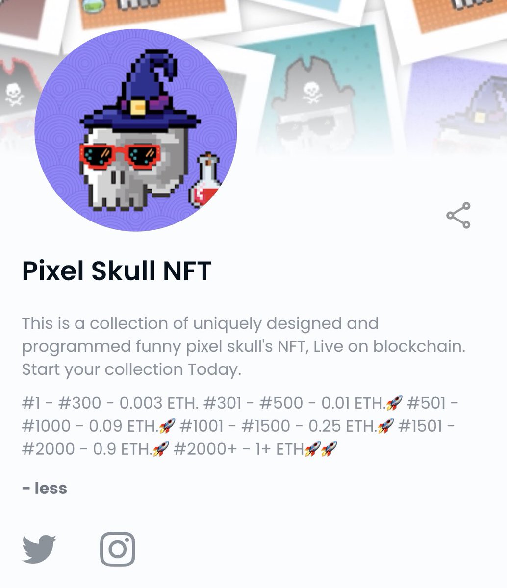 SkullNft1's tweet photo. Buy 1 Pixel Funny skull now at Floor price 0.003 ETH and get 1 more pixel Funny skull NFT Free right now.🚀 💵 Biggest Offer  💵 @opensea @Cryptking_Ali 

#polygonNFT #NFTcollection #nftcollector #NFTGame #NFTCommmunity #NFT #NFTGiveaway #nftart #NFTartist #NFTcollectibles #NFTs https://t.co/tDEoFvzHK7
