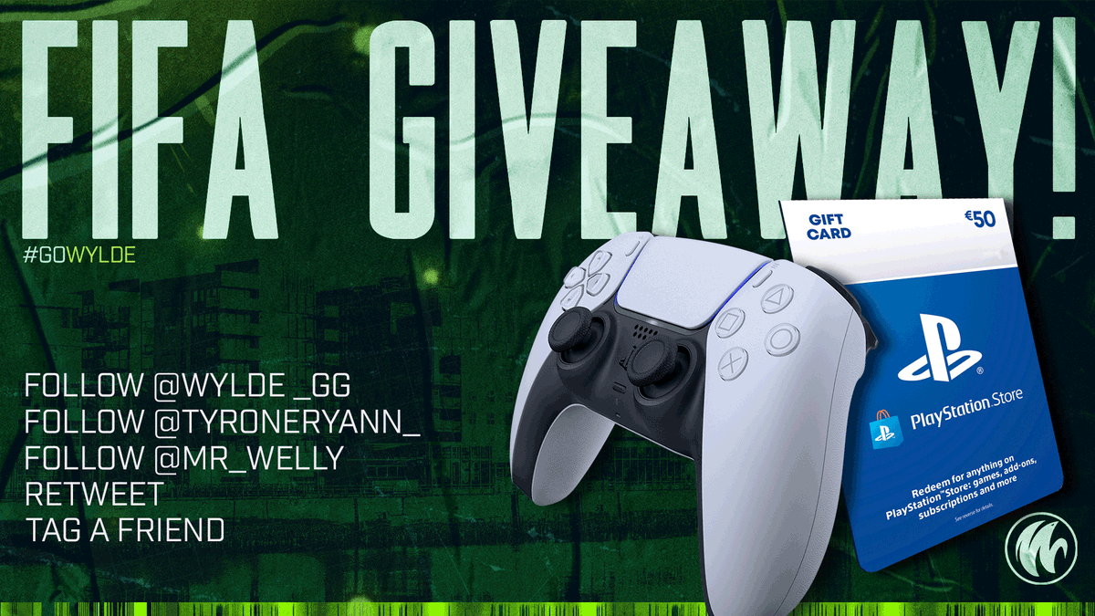 MrWeLLy's tweet photo. It's CHRISTMAS  
Together with @WYLDE_gg, we're giving away a brand new PS5 controller and a €50 PSN card!

To enter
Follow @TyroneRyann_ 
Follow @MrWelly
Follow @WYLDE_gg 
Retweet + tag a friend who needs points!

Winner will be picked on December 25th, good luck! https://t.co/xYgJPpCacs