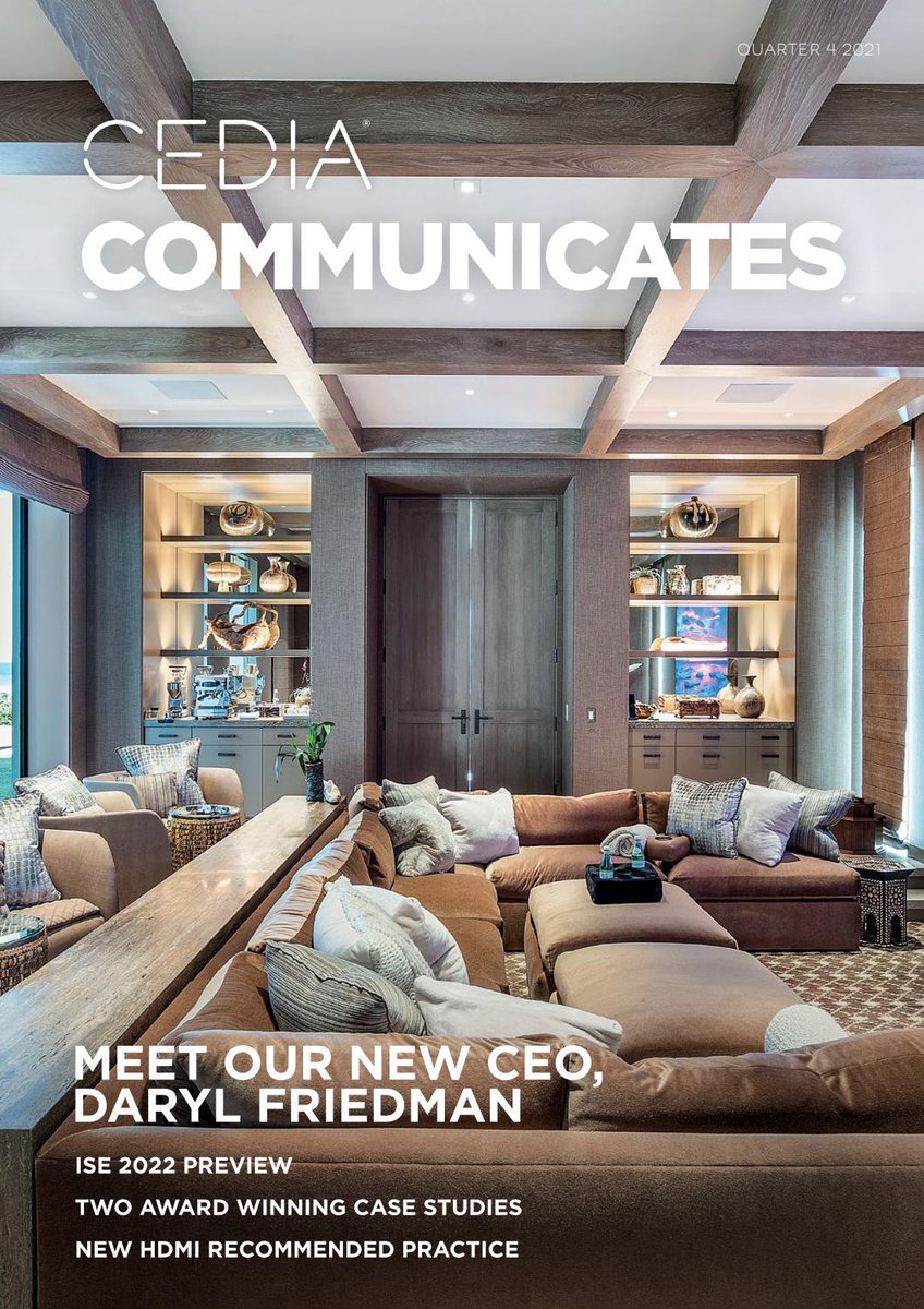 OUT NOW! The final edition of our CEDIA Communicates publication is now available to read by clicking this link bit.ly/3oQqczQ. Check it out for all the latest news, some great case studies, a CEDIA Awards round up and an interview with our new CEO, Daryl Friedman #C ...