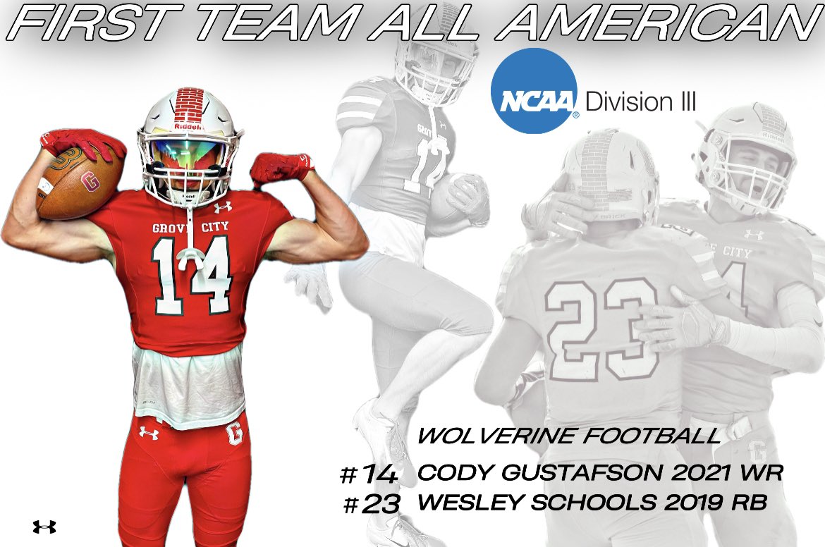 GCC_FB's tweet image. Congratulations to Cody Gustafson on joining another familiar face on the D3 All-American list. He joins Wesley Schools who was selected to the 2019 team. 

2 All-Americans in the last two full seasons. #WhosNext #ComeBuild