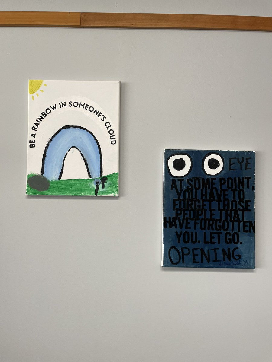 Art work made by Forest Oak TAG students decorate Principal Swift’s wall! #FOrocks #studentvoice  <a href="/FOpanthers/">ForestOakElementary</a> <a href="/amswift22/">Ann Marie Swift</a> <a href="/RedClaySchools/">Red Clay Consolidated School District</a>