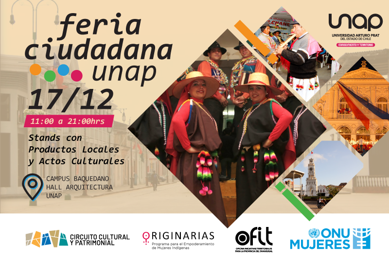 unapcl's tweet photo. 🔔 [ #UNAPInforma ]
📍La Dirección de Vinculación con el Medio y Relaciones Internacionales de la #UniversidadArturoPrat invita a 
📌 Feria Ciudadana UNAP
⏰ 11 a 21 00 horas.
📅  17 de diciembre 2021.
📲 Campus Baquedano Hall Arquitectura https://t.co/C5PkFTfH57
