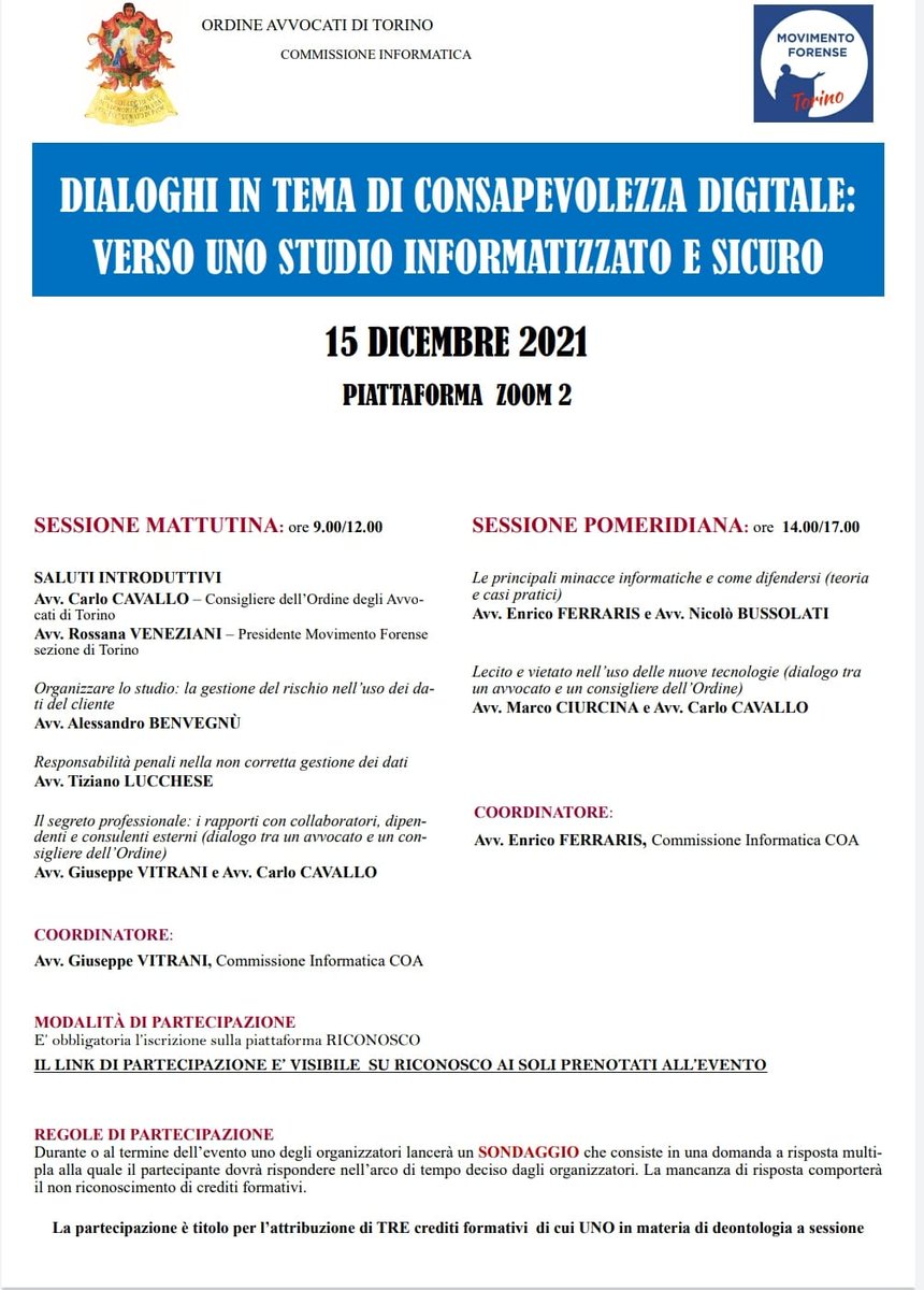 #movimentoforense #torino #webinar #ordineavvocatitorino