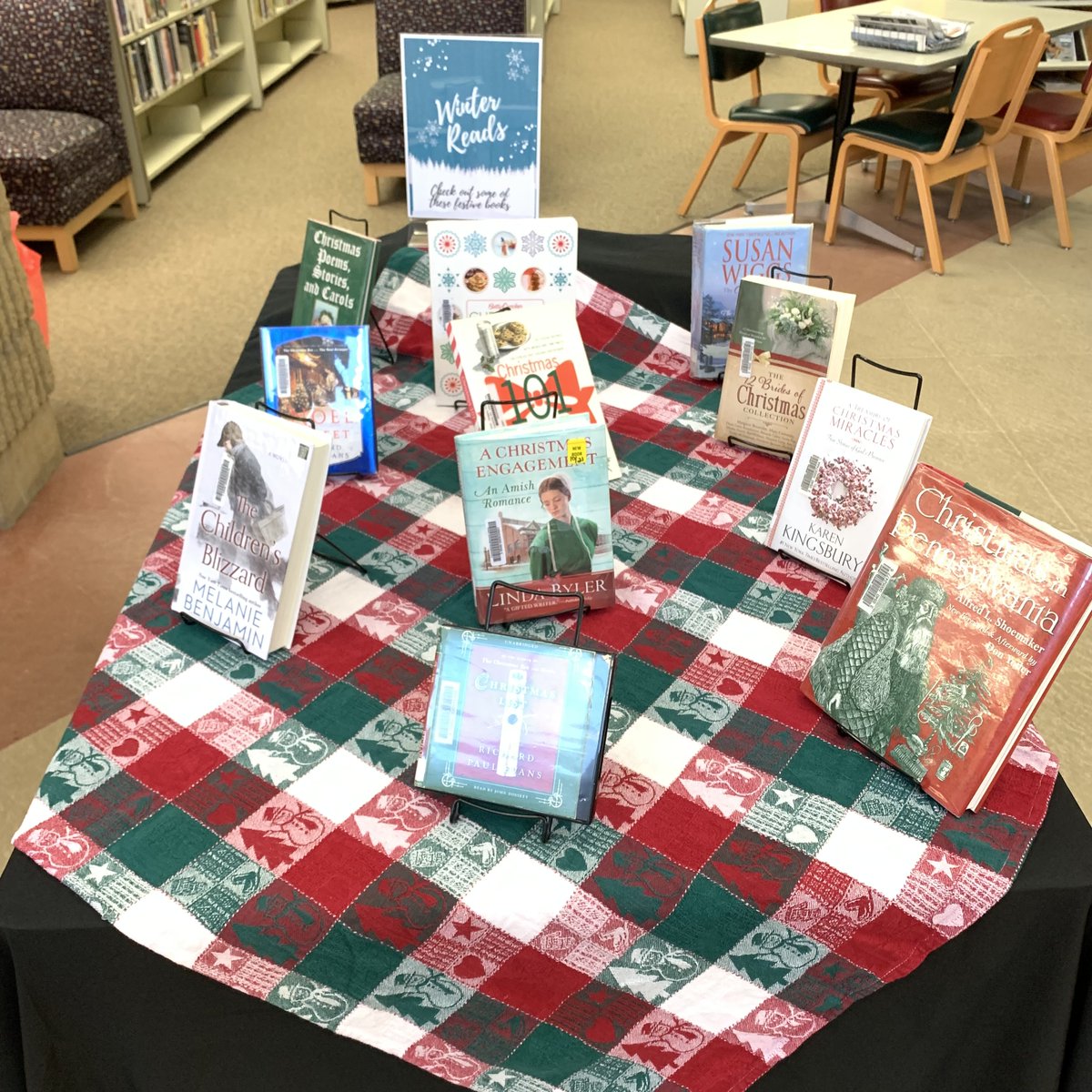 Stop by the library and check out some festive holiday books and movies! 

#bookdisplay