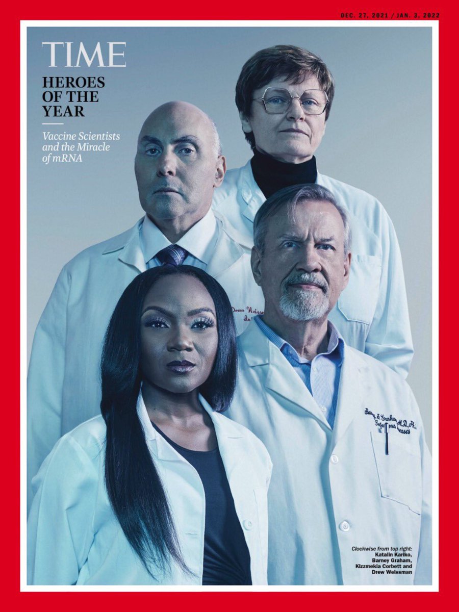 <a href="/TIME/">TIME</a> proclama #HeroesDelAño a l@s científic@s detrás de las #vacunas contra la #COVID vía #mRNA: Kizzmekia Corbett, Barney Graham, Katalin Kariko y Drew Weissman, representando a tod@s l@s investigador@s q siguen en las poyatas 👏
Conócelos en <a href="/infobae/">infobae</a>👇
infobae.com/america/tenden…