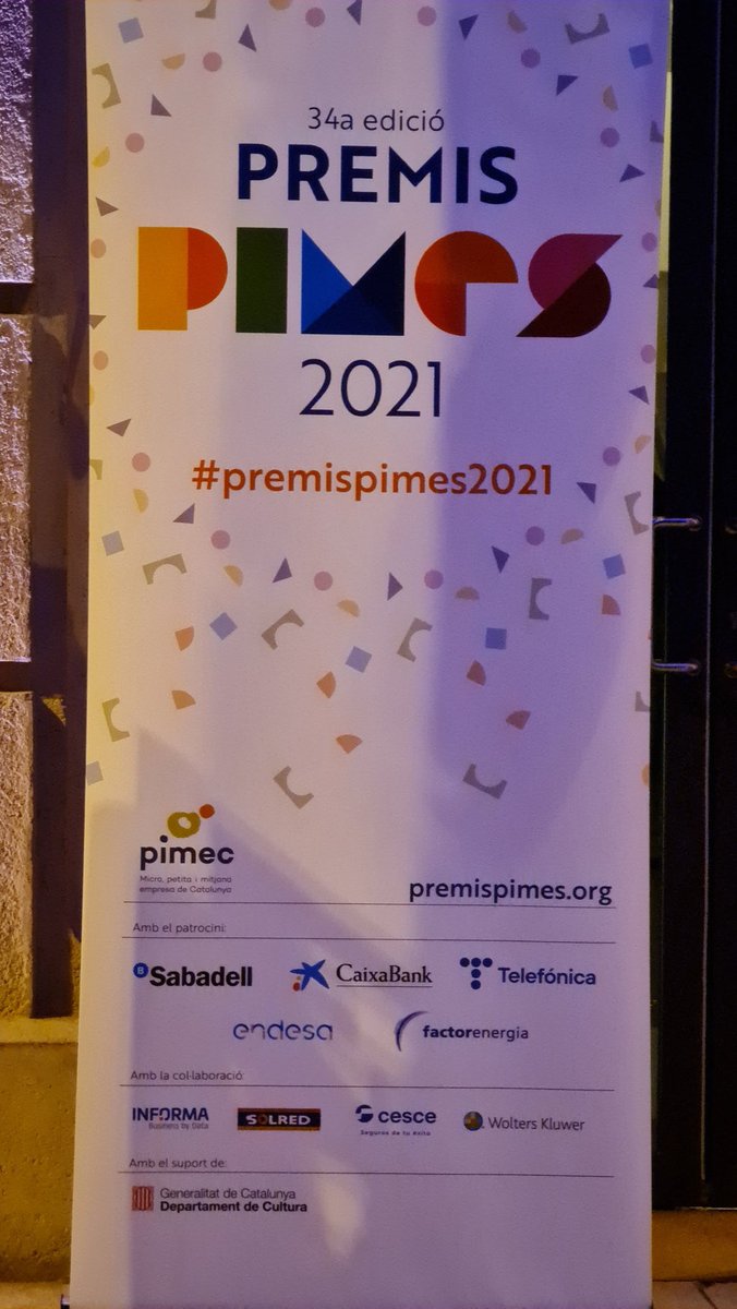 Avui  als 34ens Premis Pimes, felicitats a les empreses guanyadores!