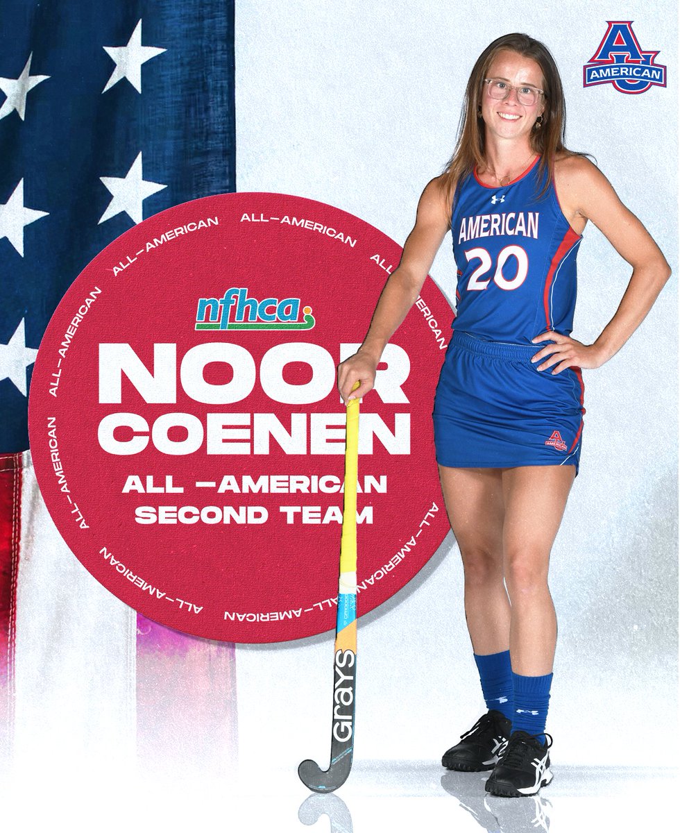 AU_FieldHockey's tweet photo. Senior @NoorCoenenx has added one more entry into the program record book - she is now one of only 3️⃣ players in #AUFH history to earn 3️⃣ @NFHCA All-America honors 🤩

Congrats, Noor!

📰 https://t.co/vpZUQ57hRx

#BeAnEagle 🦅🏑 https://t.co/2oza3Qzv7x