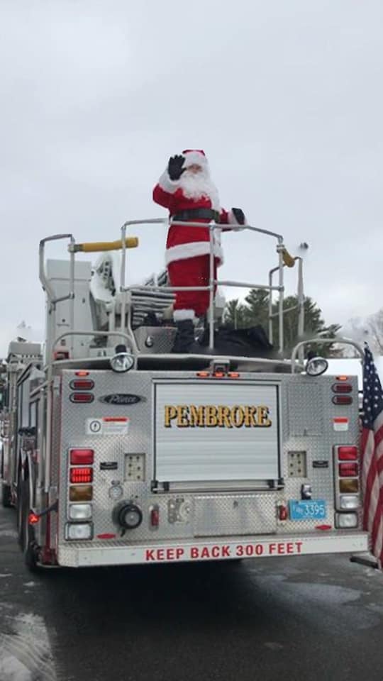 The Pembroke Fire Department will be escorting a very special guest through many neighborhoods on Saturday, December 18th.  Please see below for their route & approximate times! #TitanTown https://t.co/vpUkJ6sErK